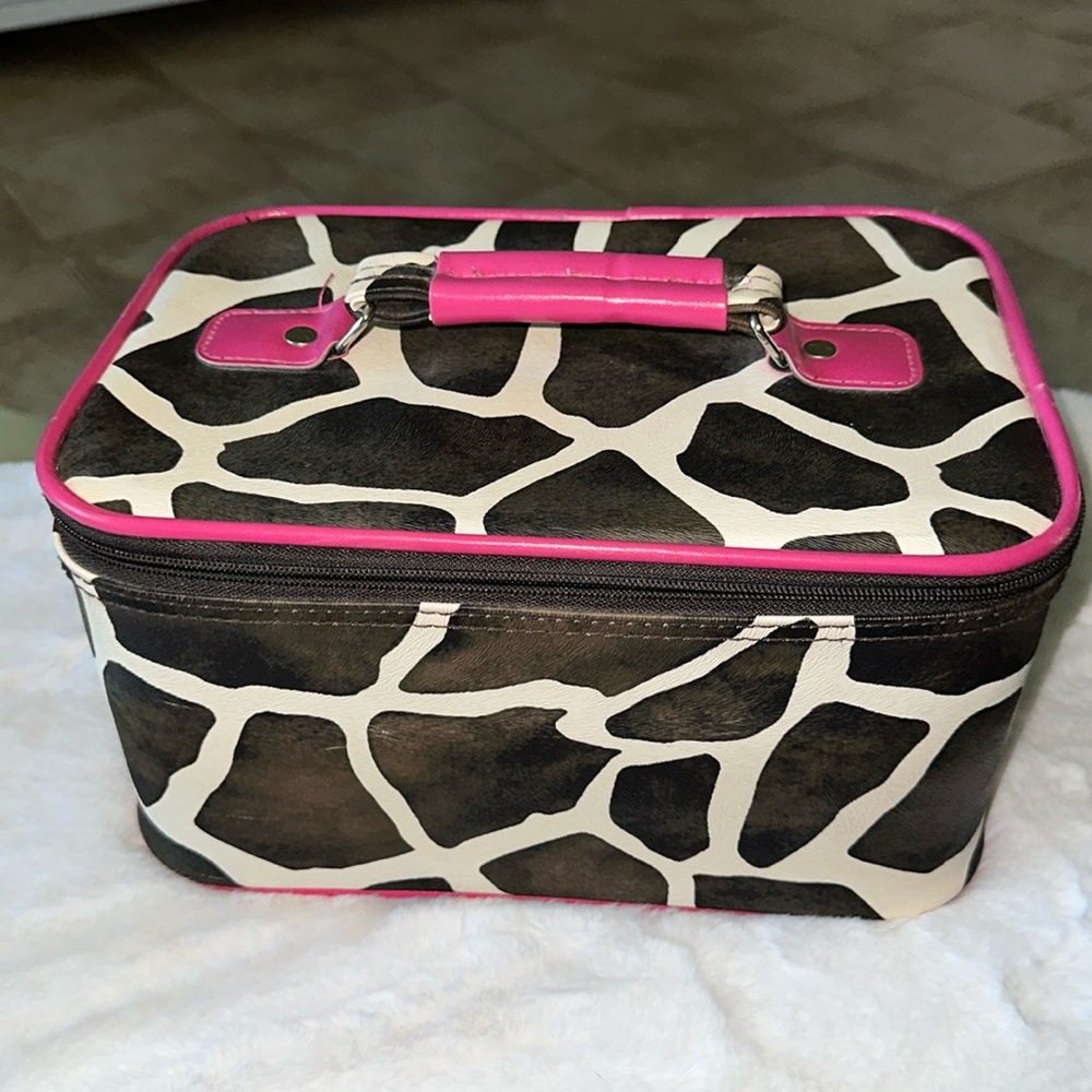 Vintage animal print train case